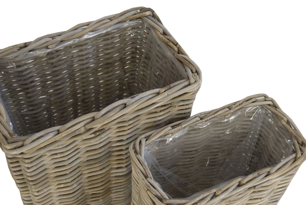 Vensterbankmand 32x17x38 & 40x25x45 in Grey rotan - Afbeelding 2