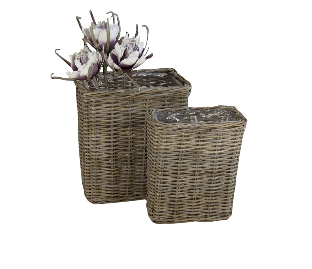 Vensterbankmand 32x17x38 & 40x25x45 in Grey rotan - Afbeelding 4