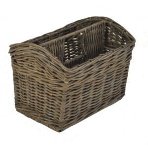 Lektuurmand met 2 vakken 40x30x32 in Grey rotan