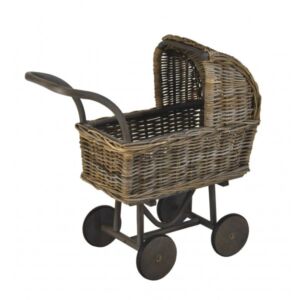 Poppenwagen hoog 60x26x67 in Grey rotan