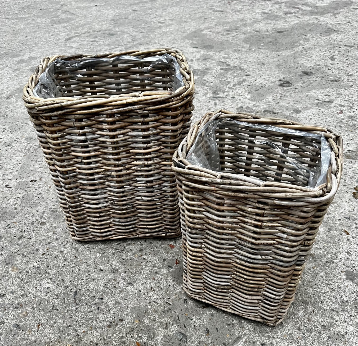 Plantenmand Grey rotan