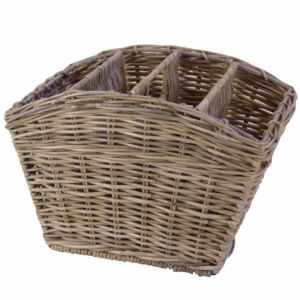 Lectuurmand 4 vaks 50x35x35 in Grey rotan