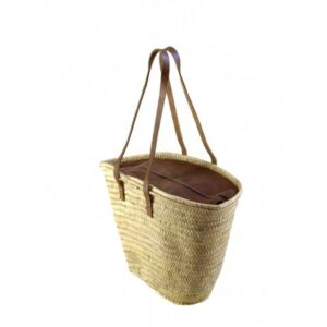 Schoudertas met lederen sluiting 50x20x30