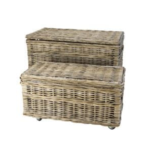 Opbergmand op wielen in Grey Rotan