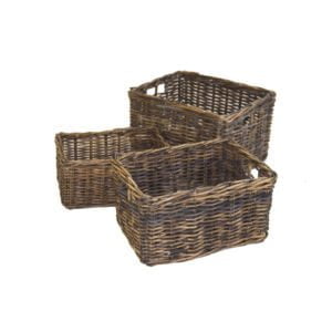 Mand 30x40x20 & 35x45x25 & 40x50x30 in Brown Rotan