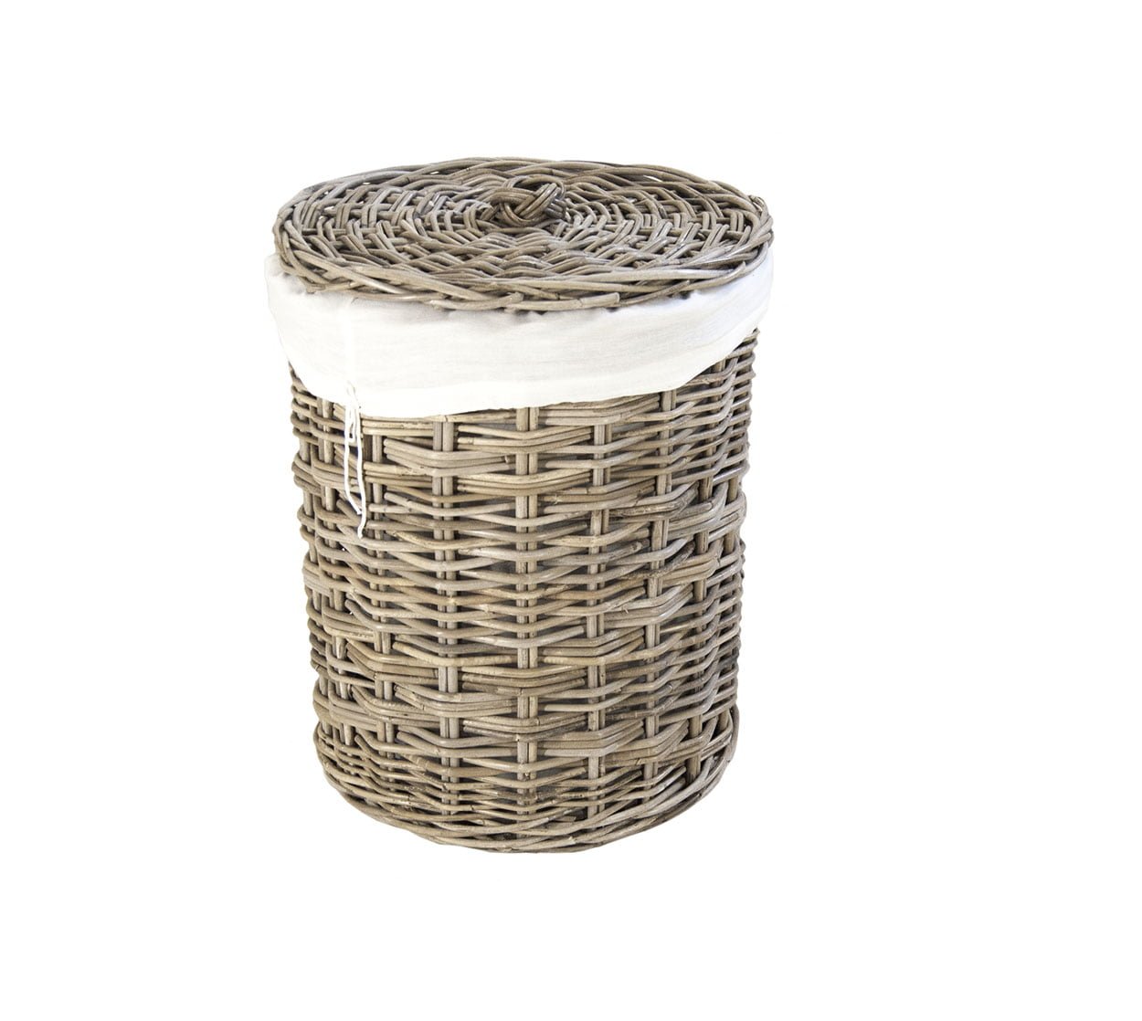 Wasmand rond in Grey rotan - Afbeelding 6