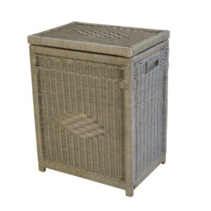 Wasmand rechthoek 50x35x65 in Grijs pitriet