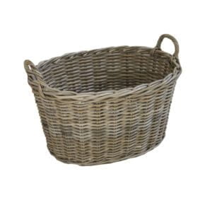 Mand Ovaal Vicky in Grey Rotan 60x45x35