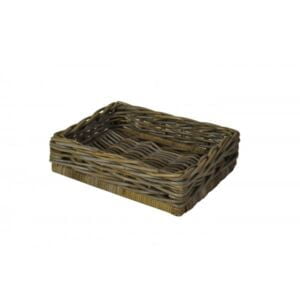 Mand met frame 30x40x10 & 60x40x10 in Grey rotan