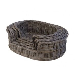 Hondenmand (diverse maten) in Grey rotan