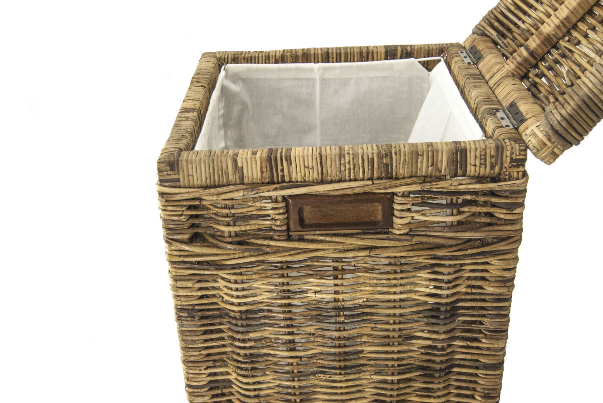 Rotan Wasmand Vica 40x40x60 in Brown kubu - Afbeelding 2